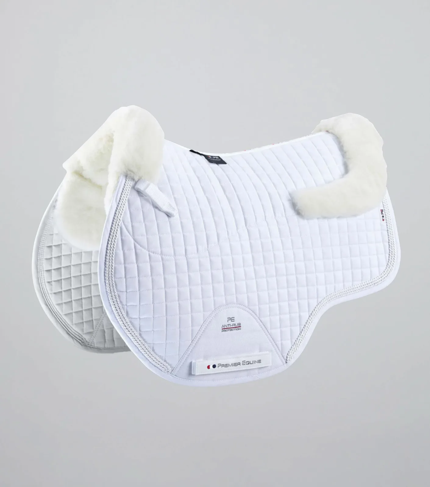 Pony Close Contact Merino Wool Half Lined European GP/ Jump Square White/Natrual Wool