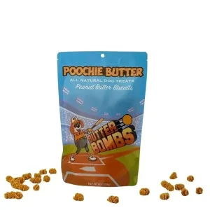 Poochie Butter Peanut Butter Crunchy Dog Treats 8oz
