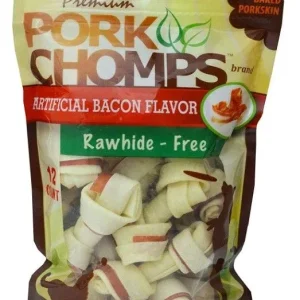 Pork Chomps Knotz Knotted Pork Chew - Bacon Flavor