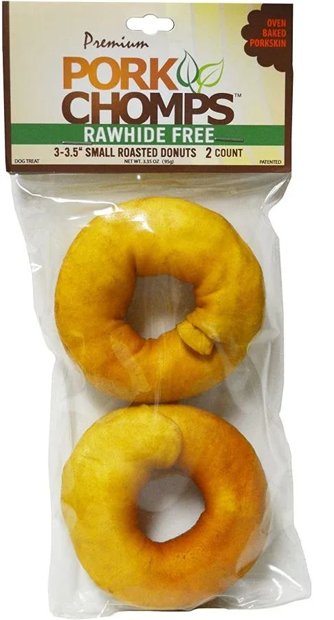Pork Chomps Roasted Donuts 3 Inch Dog Treat