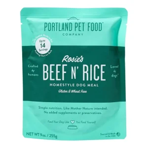 Portland Dog Rosie's Beef N Rice Homestyle Meal, 9 oz each, Case of 8