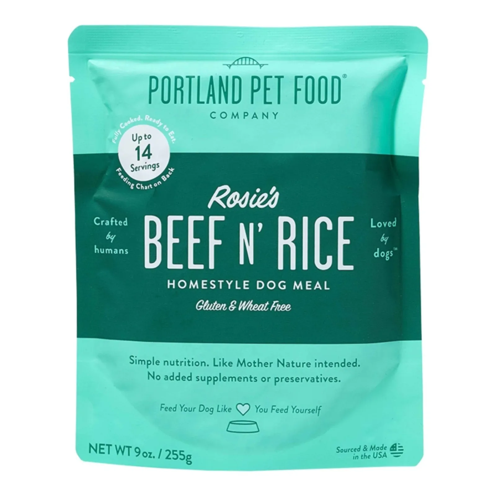 Portland Dog Rosie's Beef N Rice Homestyle Meal, 9 oz each, Case of 8