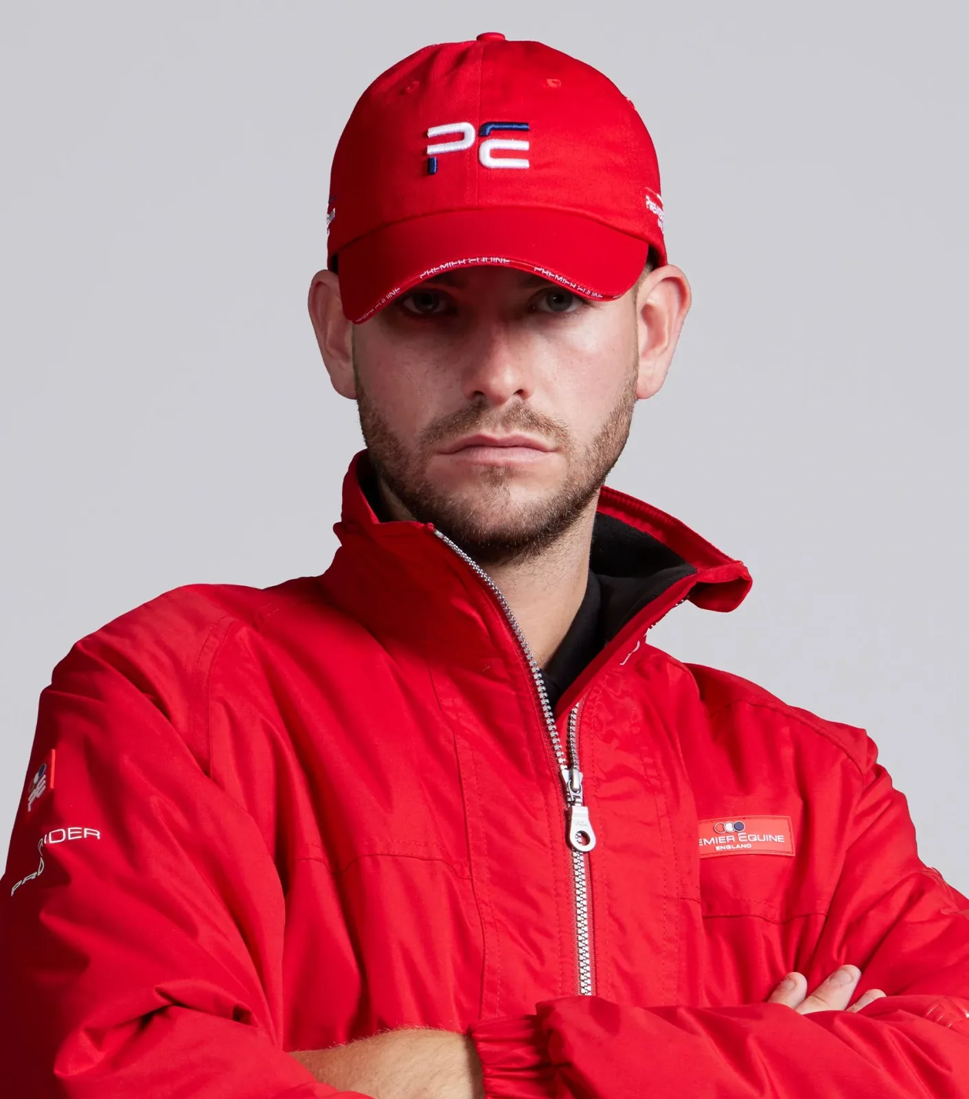 Premier Equine Mens Baseball Cap Red - Image 2