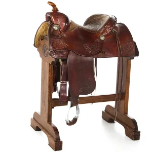 Price Mclaughlin Used 14.5in Oak and Acorn Tooled Pleasure Saddle