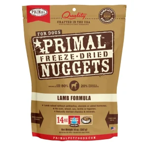 Primal Pet Foods Freeze-Dried Dog Food, 14 oz Lamb