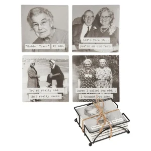 Primitives By Kathy Golden Years Coaster Set