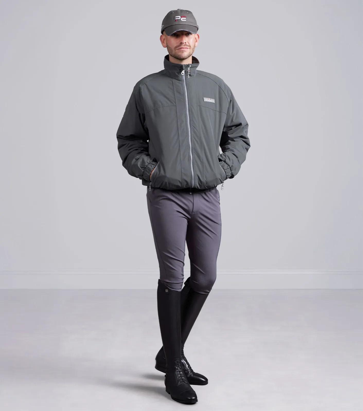 Pro Rider Mens Waterproof Jacket Anthracite Grey - Image 2