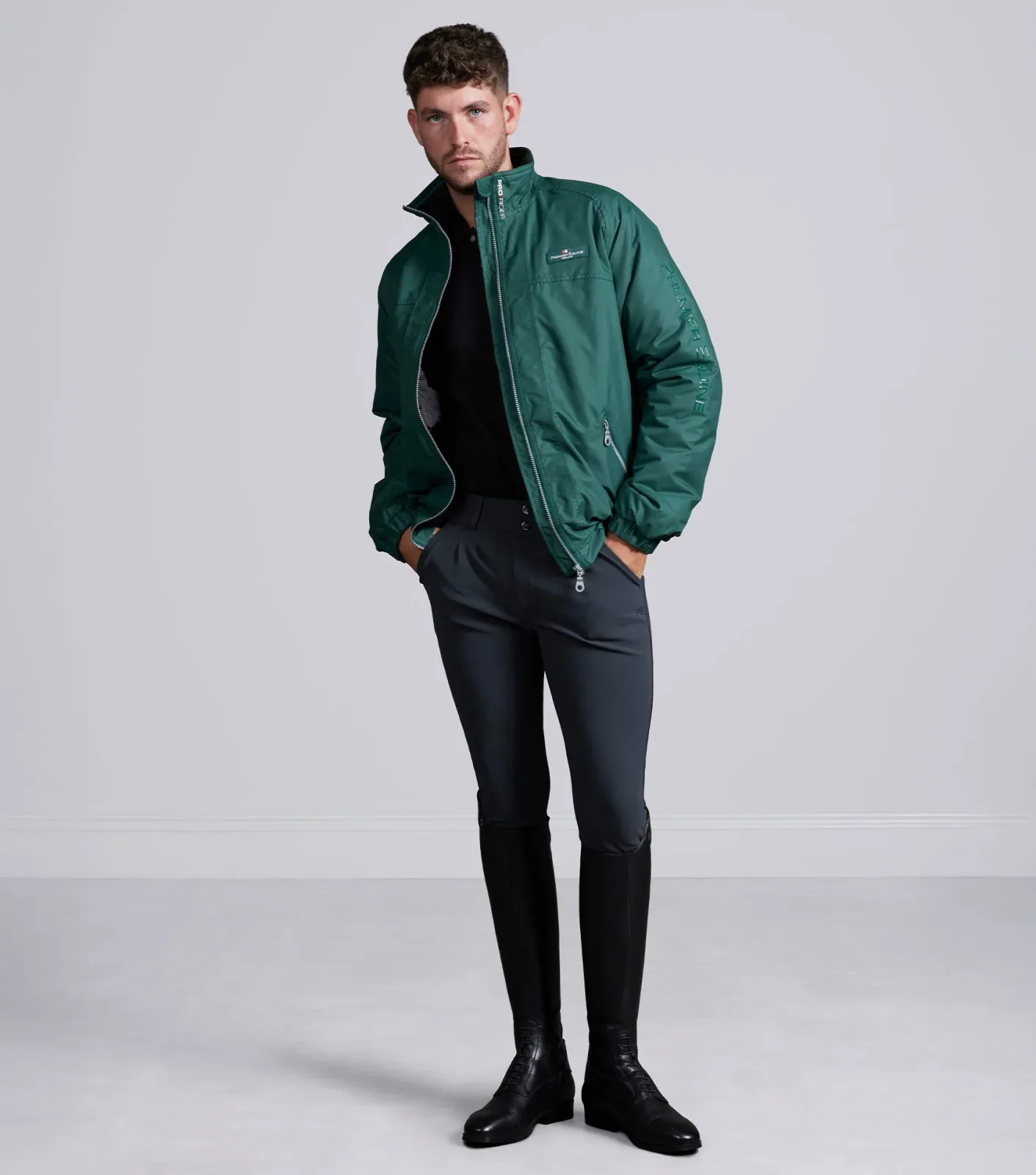 Pro Rider Mens Waterproof Jacket Green - Image 2