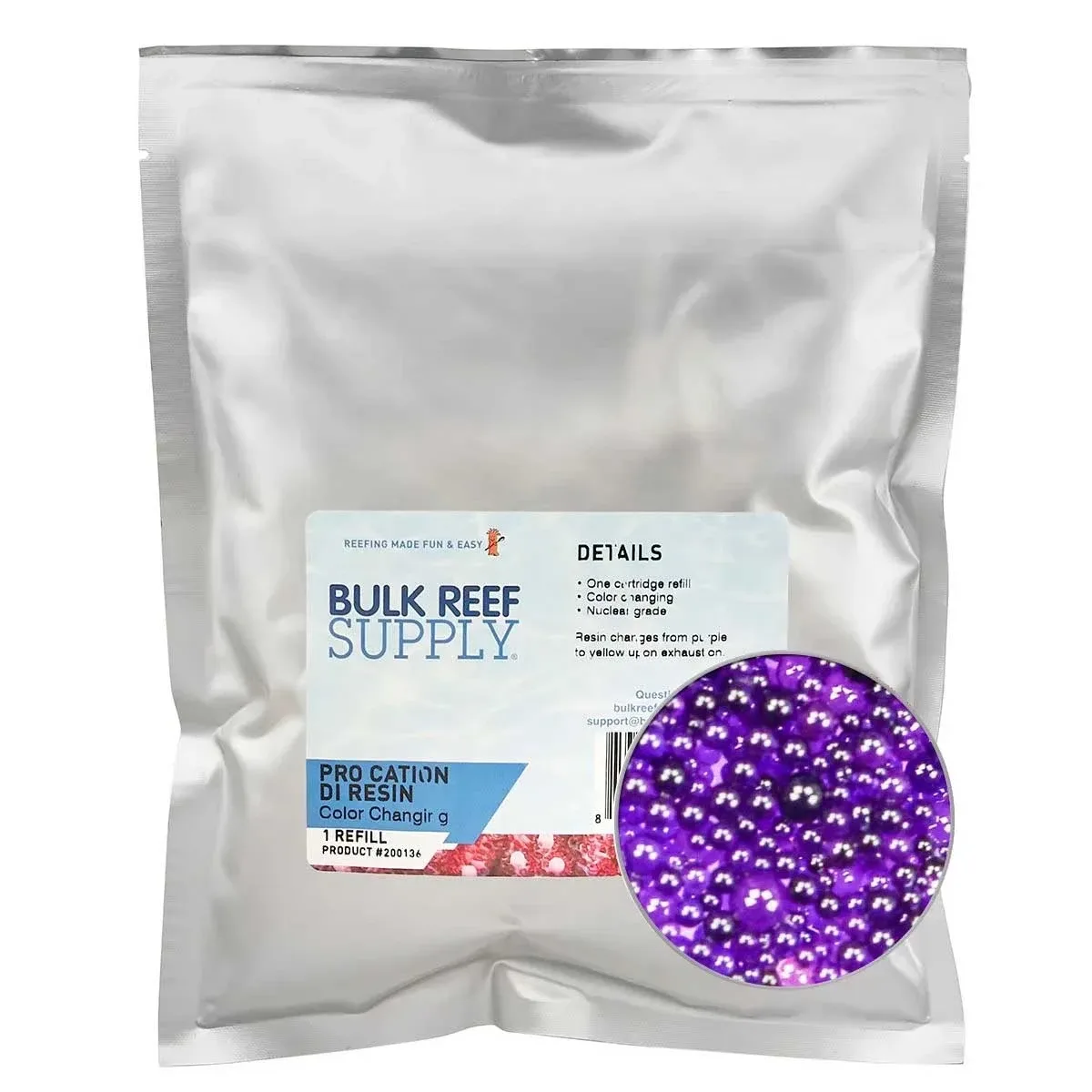 PRO Series Purple Cation DI Resin - Color Changing - Part 1 (1.25 lbs) - Bulk Reef Supply