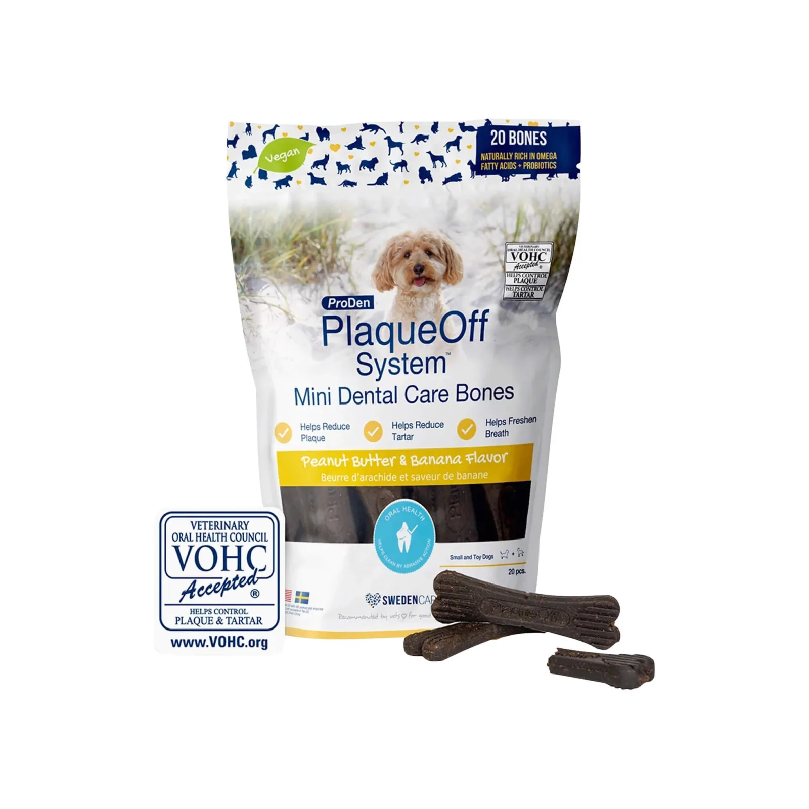 ProDen PlaqueOff Mini Dental Care Bones for Dogs - Image 2
