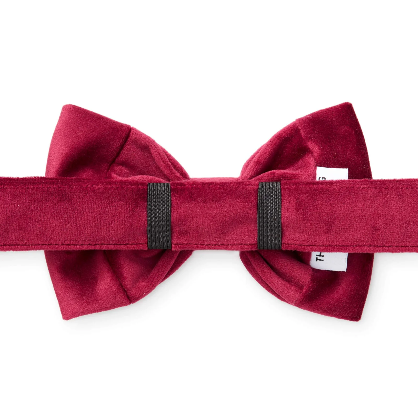 Burgundy Velvet Dog Bow Tie - Image 2