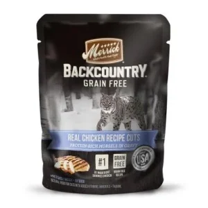 Merrick 'Backcountry' Grain-Free Chicken Real Cuts Recipe Wet Cat Food - 3 oz Pouches - Case of 24