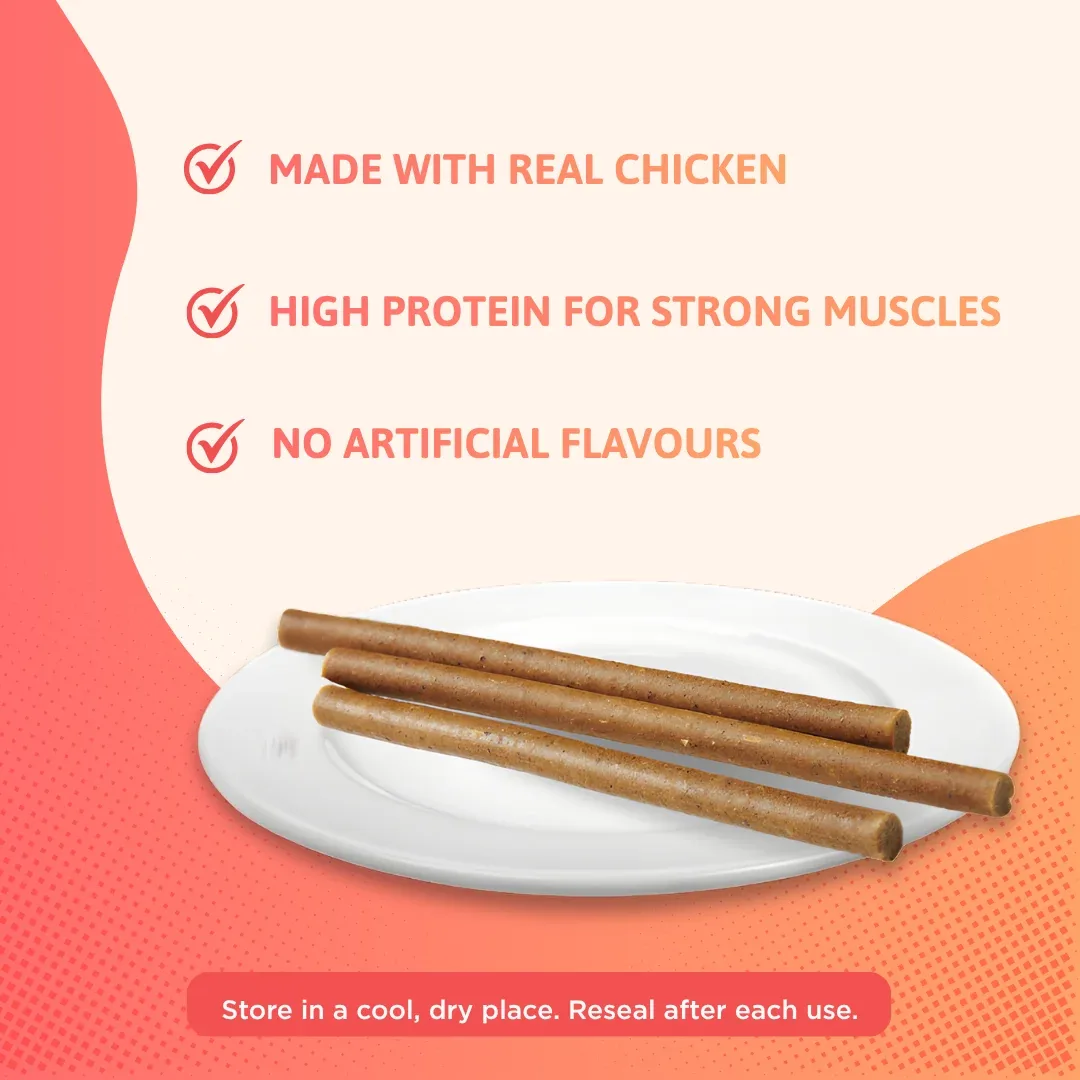 BearHugs Real Chicken Soft & Chewy Sticks Dog Treats - Image 2