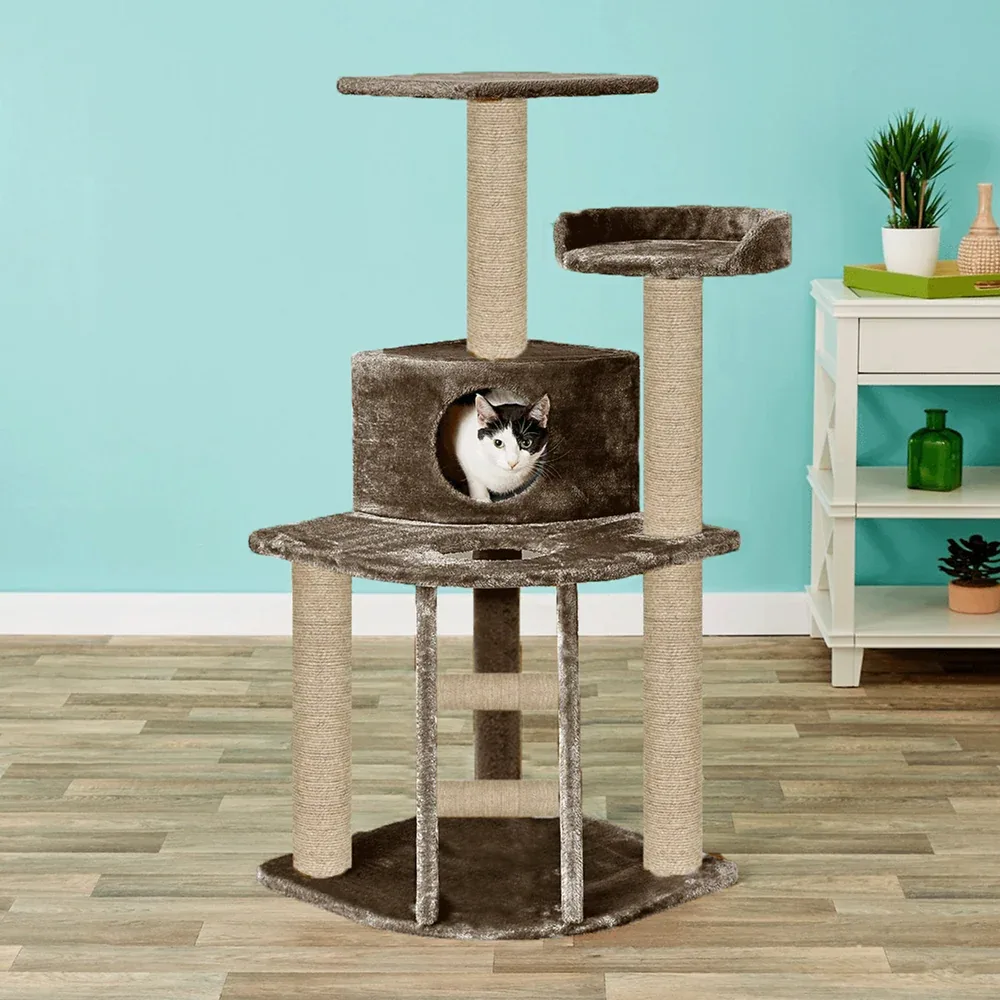 Furrlovers Multi Level Cat Tree with Plush Condo & Jute Scratching Posts