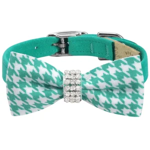 Susan Lanci Giltmore Bimini Houndstooth Bow Tie Collar