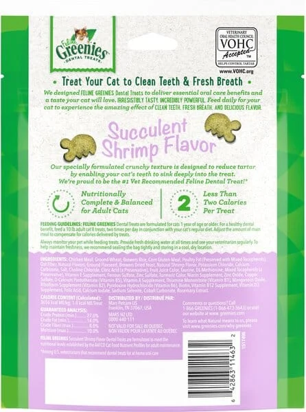 Greenies Feline Shrimp Dental Cat Treats - 4.6 oz - Image 2