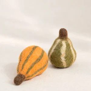 FALL GOURDS WOOL CAT TOY SET