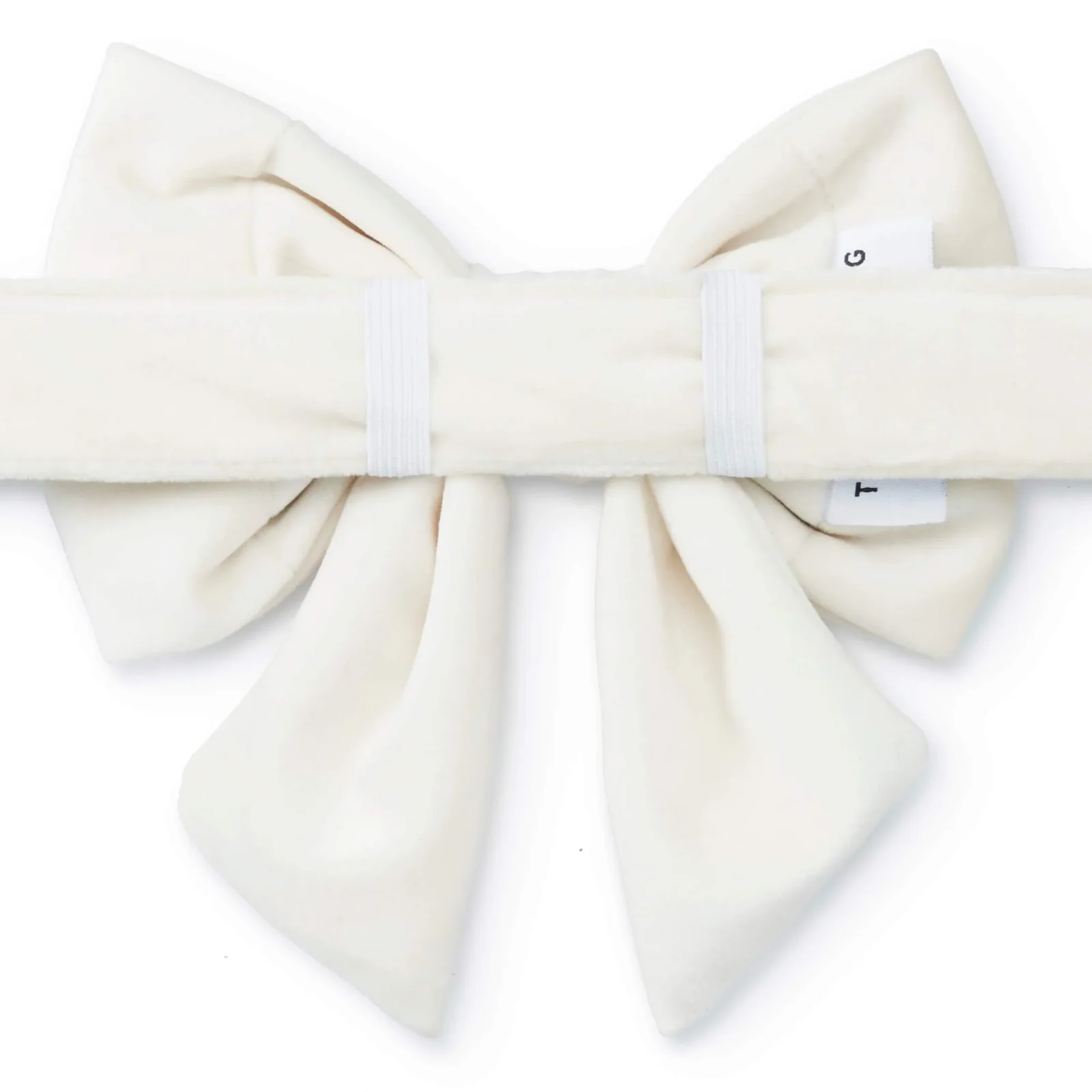 Ivory Velvet Lady Bow Collar - Image 2