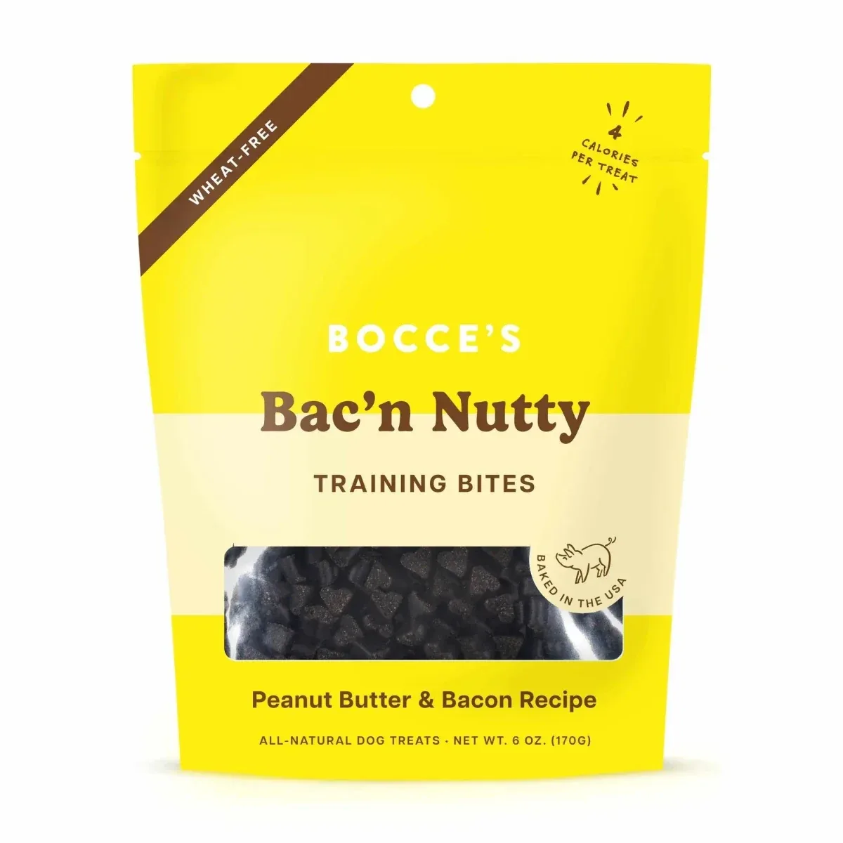Bocce's Bakery Bac'N Nutty Training Bites Dog Treats 6 oz