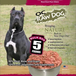 OC Raw Frozen Foods Beef & Produce Raw Frozen Dog Food - 5 lb Bulk Bag