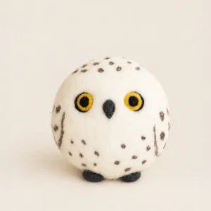 SNOW OWL BEASTBALL WOOL DOG TOY