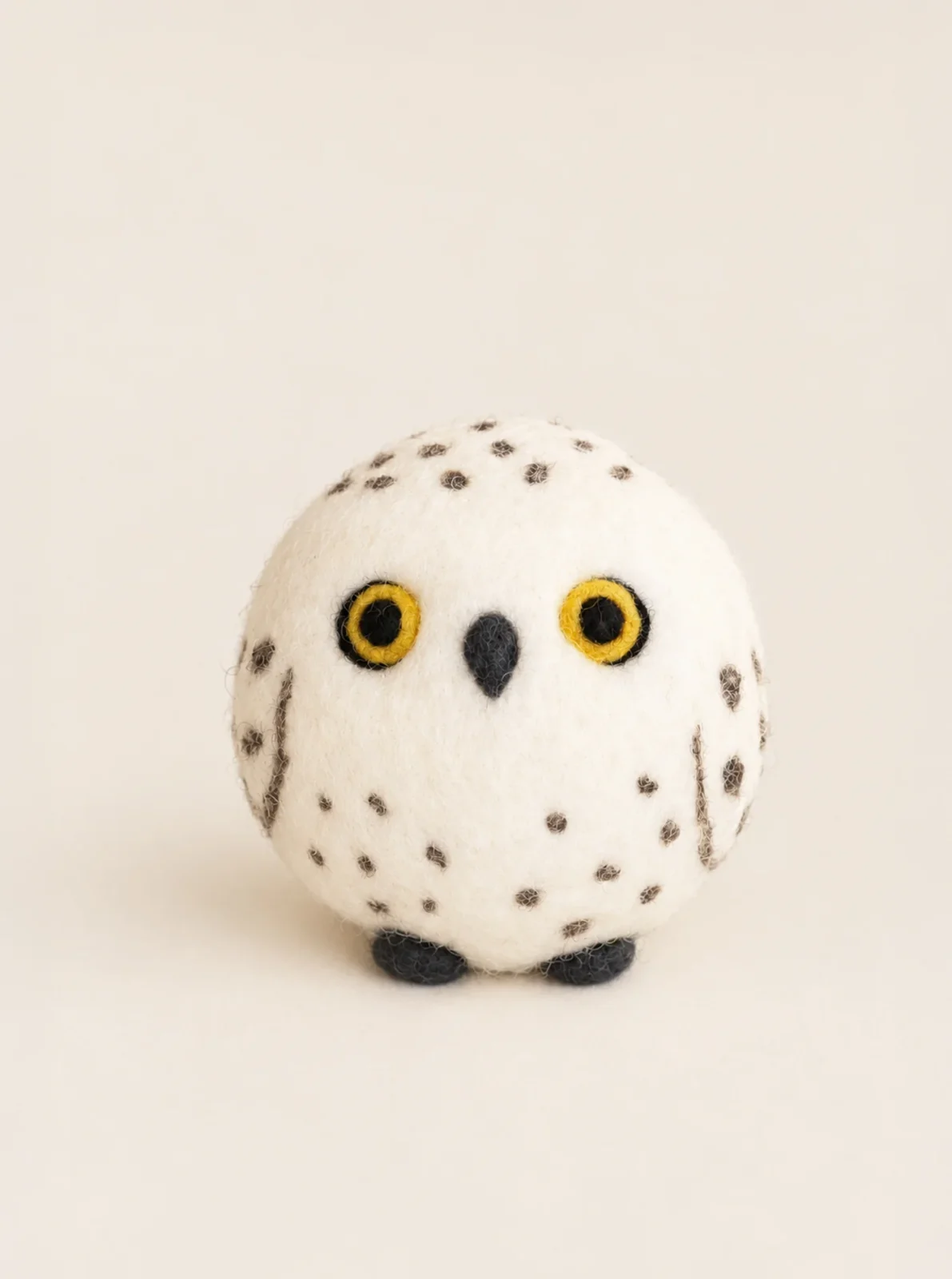 SNOW OWL BEASTBALL WOOL DOG TOY