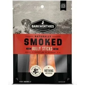 Barkworthies 6 inch Smoked Bully Sticks - 3 Pack