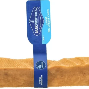 Barkworthies Big Cheese Chew with Horn Large Dog Chew Treat - 20 ct Case - Case of 1
