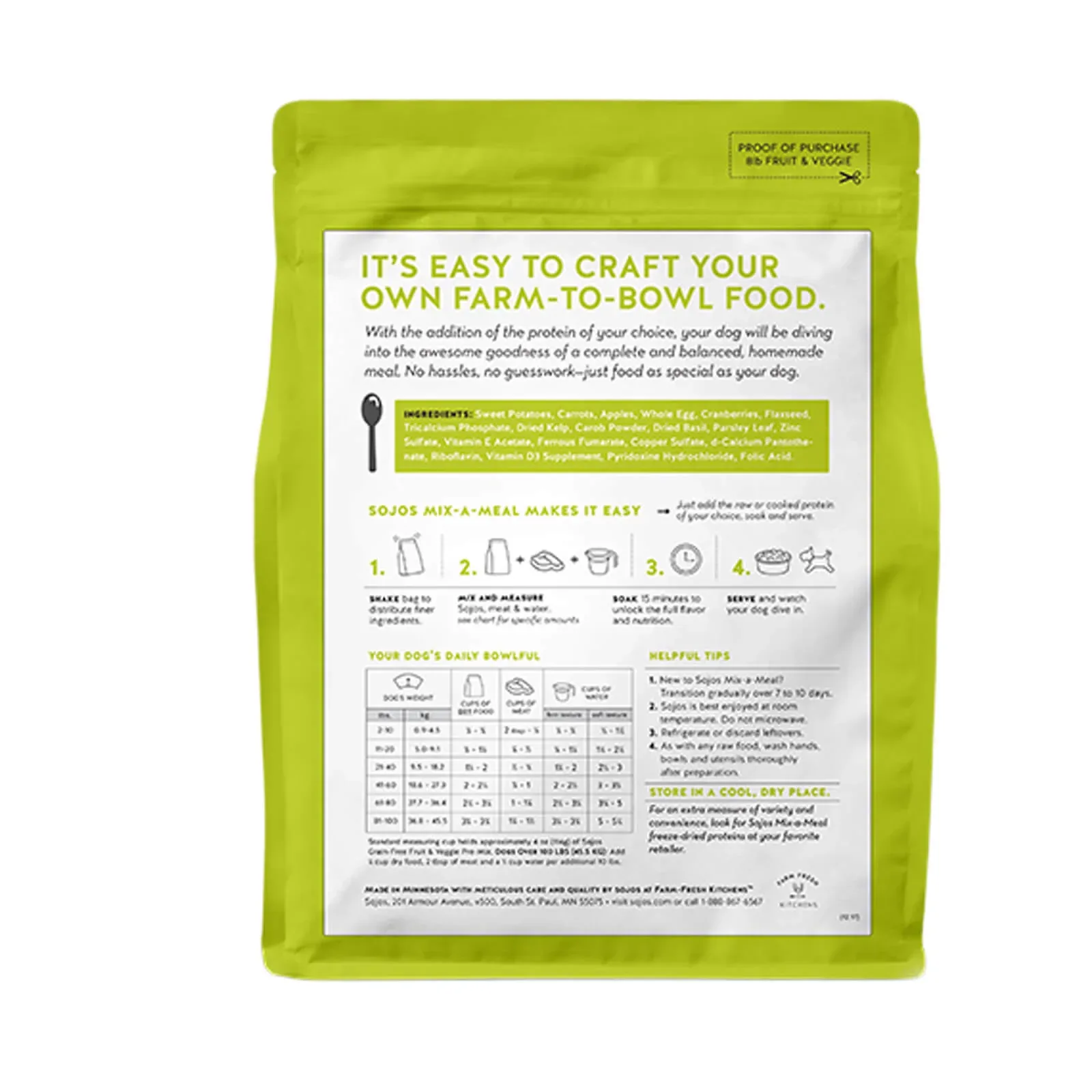 Sojos Grain Free Dog Food Mix - Image 2