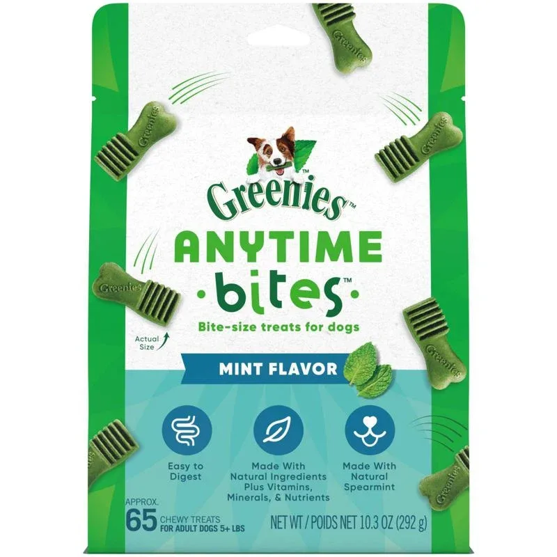 Greenies Anytime Bites Mint Dental Dog Treats - 10.3 oz