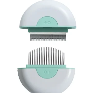 M PETS 2 in 1 Mini Comb for Short Haired Dogs and Cats (Mint Green)