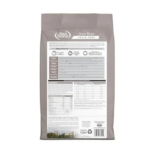 Nutrisource Grain-Free Turkey and Menhaden Senior Formula Dry Dog Food - Image 2