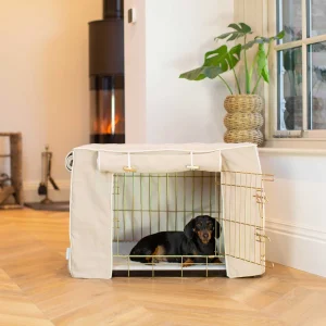 Dog Crate with Crate Cover in Savanna Oatmeal by Lords & Labradors