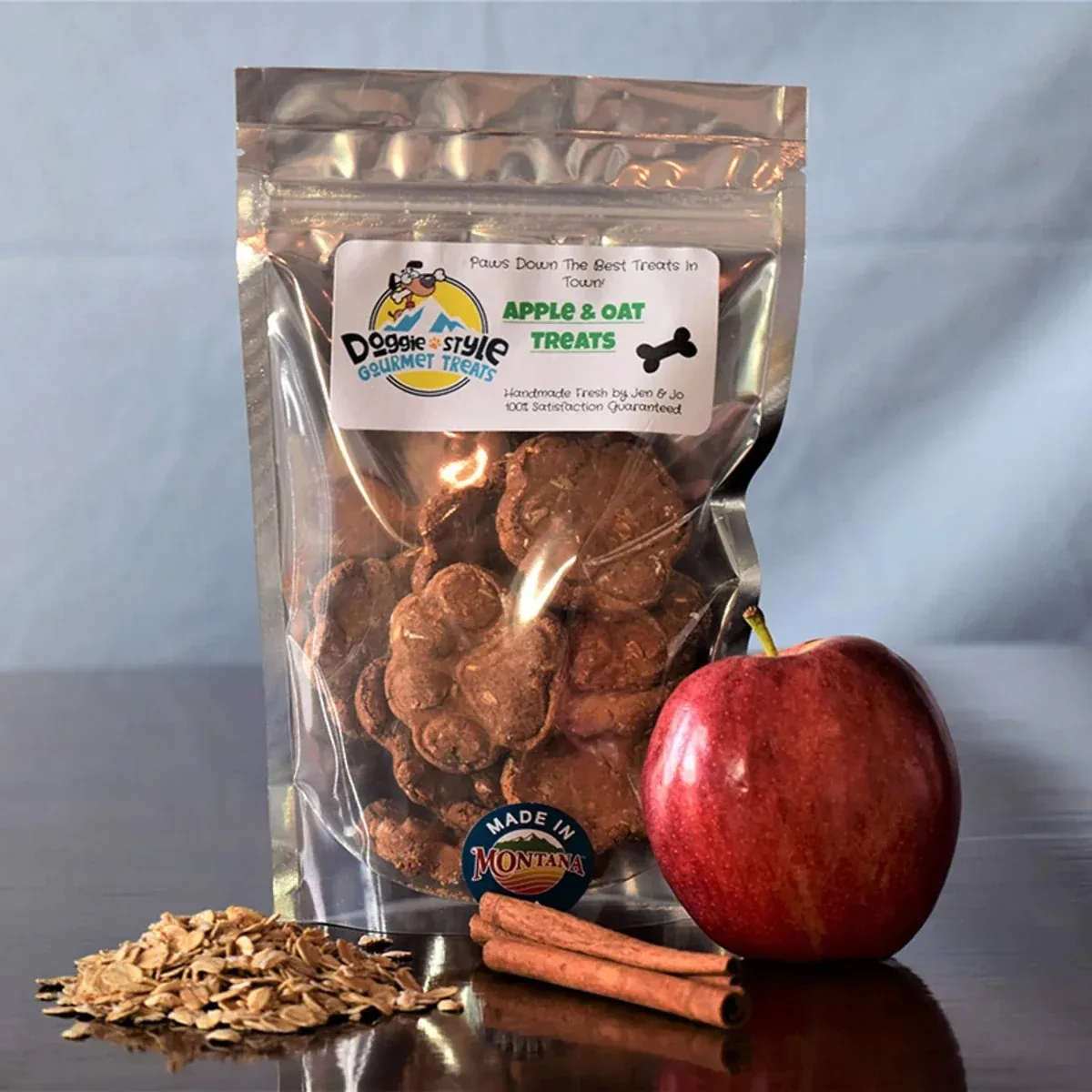 Doggie Style Gourmet Treats Apple & Oat Dog Treats, 6OZ