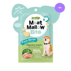 JerHigh Chicken with Spinach Meat Mallow Bite for Digestive Health Dog Treats (30g)