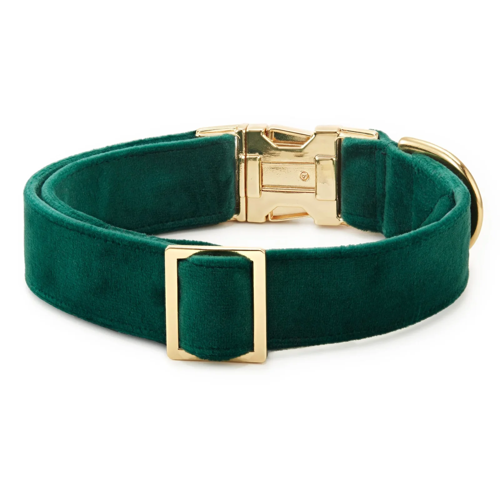 Forest Green Velvet Dog Collar - Image 2