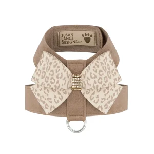 Susan Lanci Baby Cheetah with Gold Giltmore Nouveau Bow Tinkie Harness