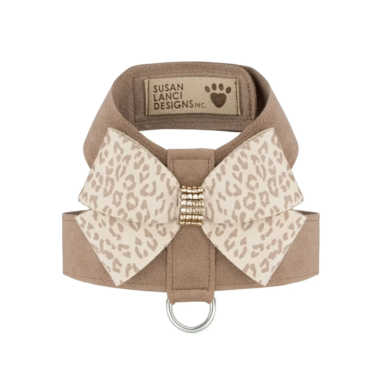 Susan Lanci Baby Cheetah with Gold Giltmore Nouveau Bow Tinkie Harness