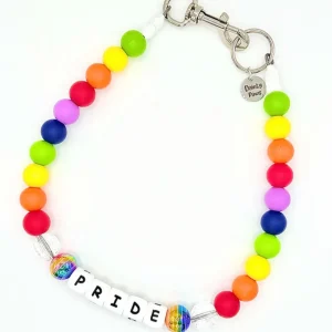 Rainbow Pride Beaded Pet Collar
