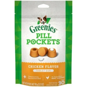 Greenies Pill Pockets for Dogs Chicken Tablet - 3.2 oz - 30 Count
