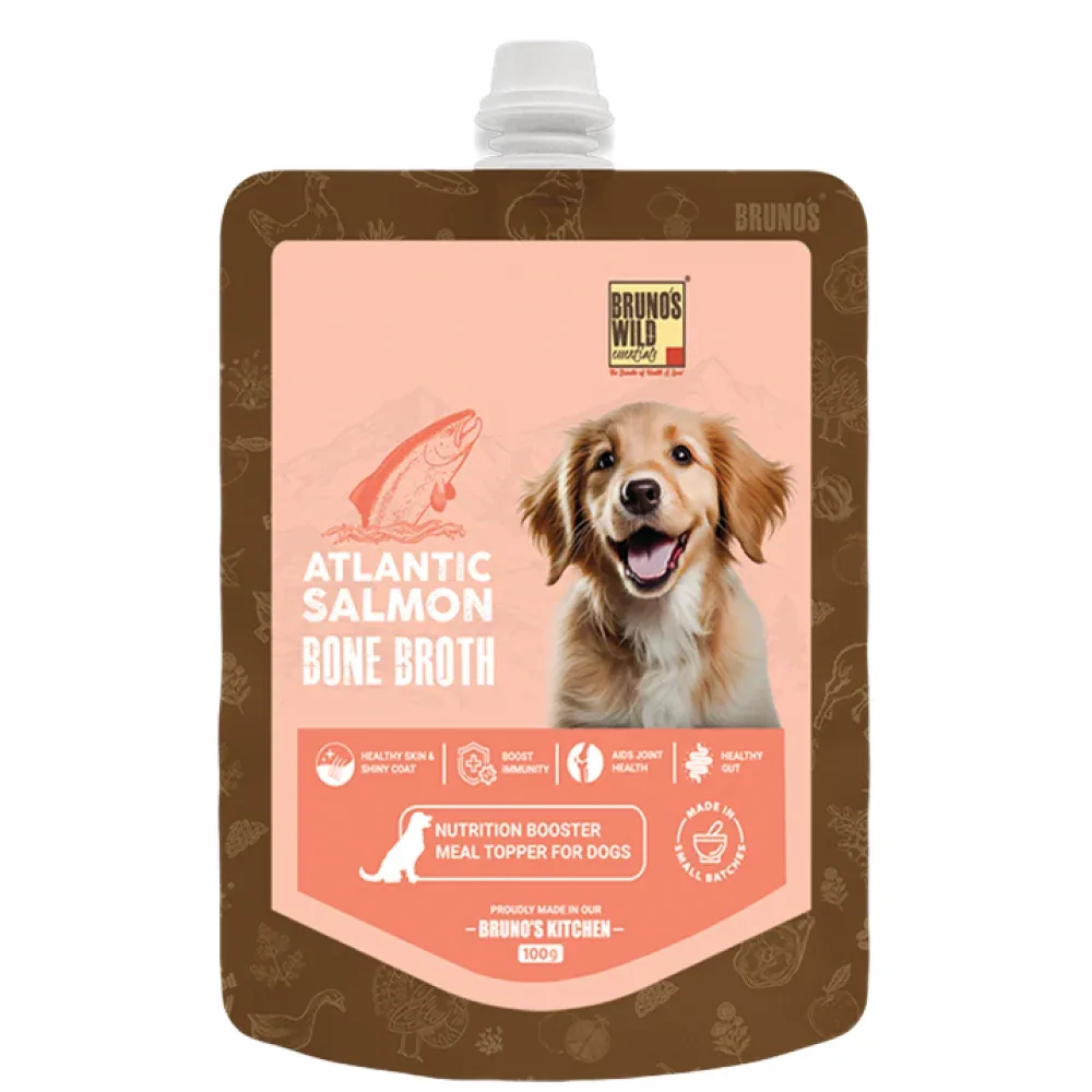 Bruno's Wild Essentials Atlantic Salmon Bone Broth For Dogs