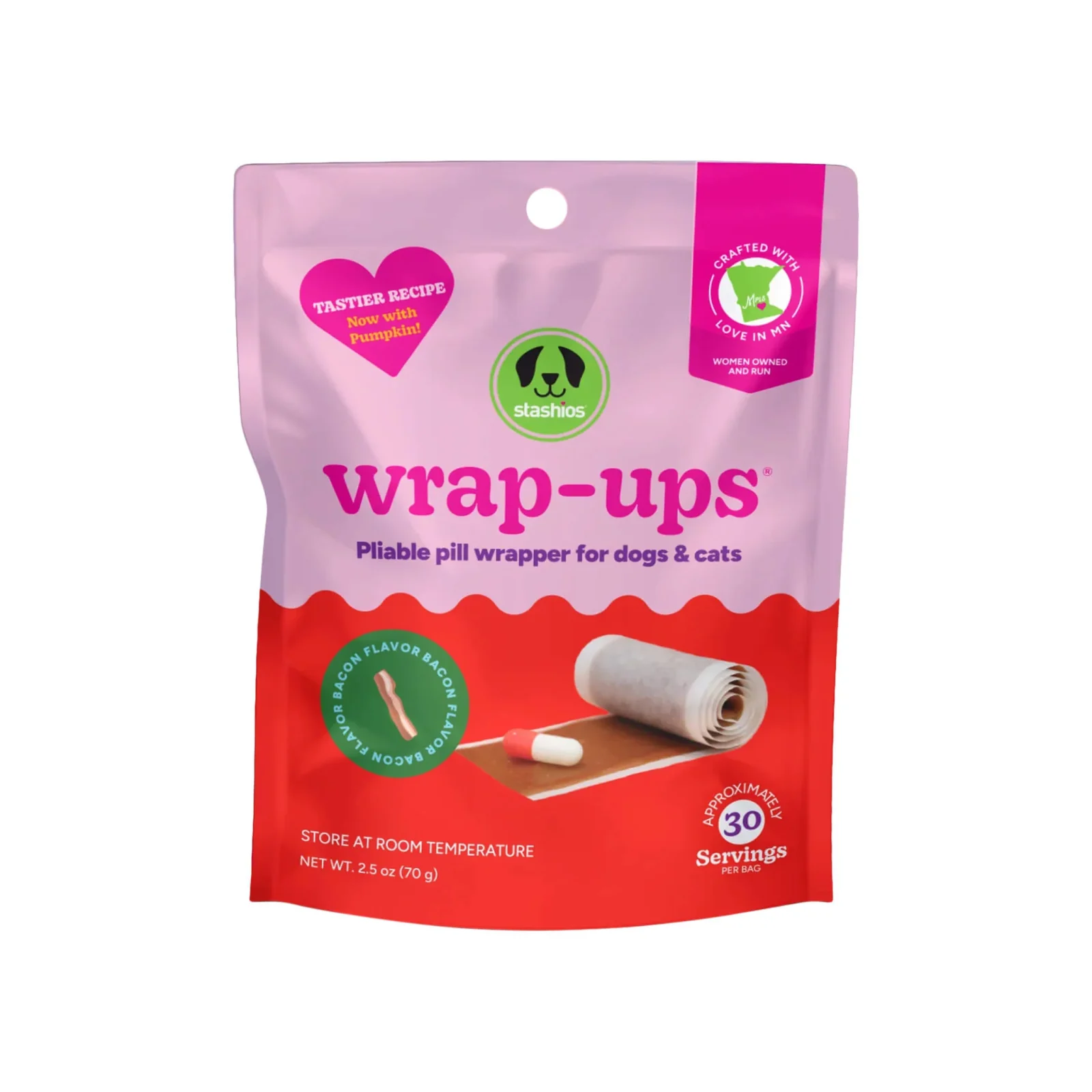 Stashios Wrap-Ups Pill Wrapper for Dogs & Cats