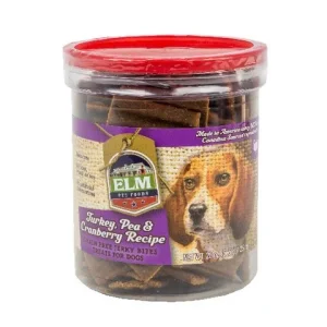 Elm Turkey, Pea & Cranberry Bites Jerky Dog Treats - 20 oz
