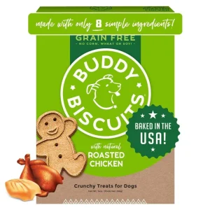 Buddy Biscuits Grain-Free Rotisserie Chicken Baked Dog Treats - 14 oz Bag