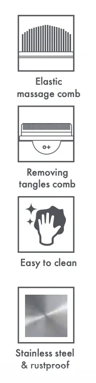 M PETS 2 in 1 Mini Comb for Long Haired Dogs and Cats (Pink) - Image 2