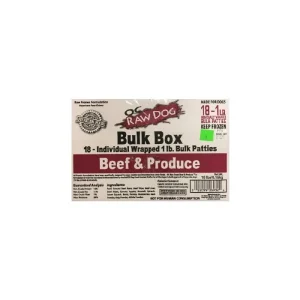 OC Raw Frozen Foods Turkey & Produce 18 Individually Wrapped Patties - 18 lb Box