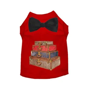 Dapper Jet Setter Dog Tee - Travel-Ready Dog Apparel by Bark Fifth Avenue