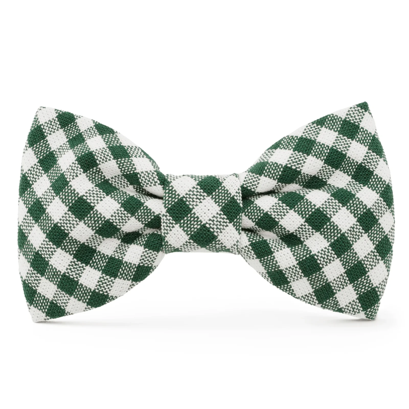Evergreen Gingham Dog Bow Tie