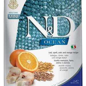 Farmina Ancestral Grain Ocean Codfish & Orange Mini Adult Dry Dog Food - 5.5 lb Bag