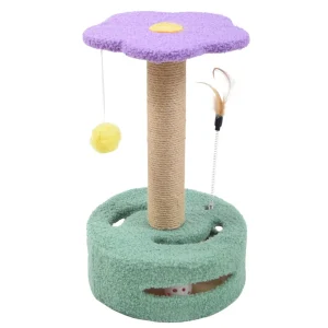 FurryLiving Bloom Multi Level Cat Tree Scratcher 3 in 1 Interactive Toy Tower for Cats